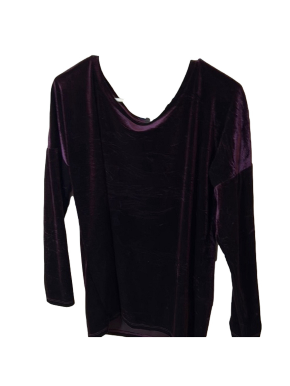 Jules and Leopold purple velvet long sleeve top size large